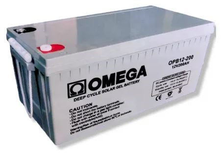 Omega 12v 200Ah deep cycle gel battery