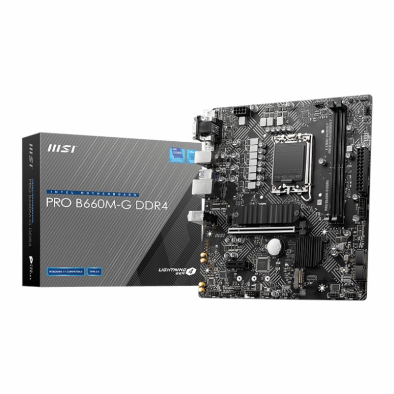 MSI Pro B660M-G DDR4 Intel LGA1700 mATX Motherboard