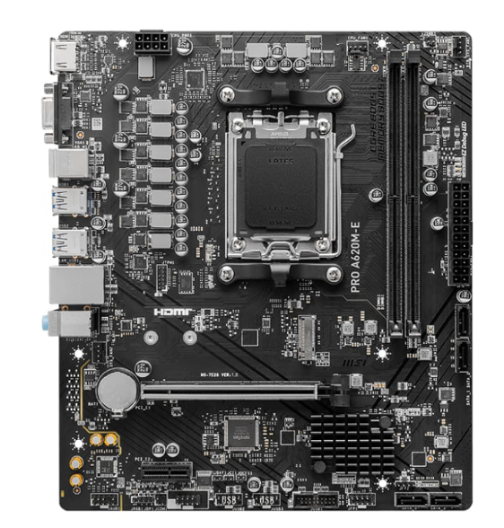 MSI A620M-E PRO AMD AM5 MATX Gaming Motherboard