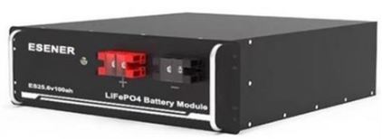 Solarix Esener 2.56 kWh 25.6V 100 Ah Lithium Iron Phosphate Battery Module