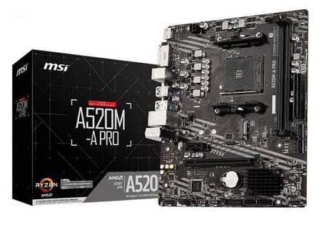 MSI A520M-A Pro AMD AM4 Micro-ATX Gaming Motherboard