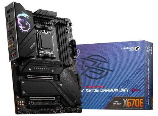 MSI MPG X670E Carbon Wifi AMD AM5 ATX Gaming Motherboard
