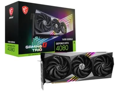 MSI Nvidia GeForce RTX 4080 Gaming X Trio 16G GDDR6X 256-BIT Graphics Card