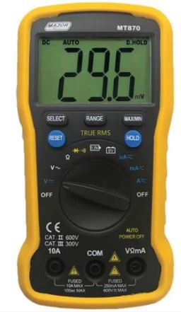 Major Tech True RMS MT870 Digital Multi Meter