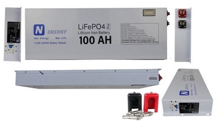 Solarix Nenergy 12V 100Ah LiFePo4 Single Battery Module- Wall Mount Unit