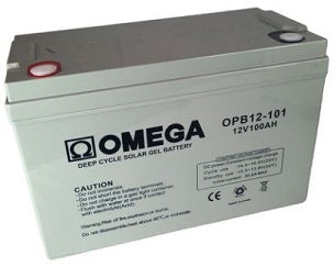 Omega 12v 100Ah deep cycle gel battery