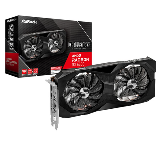 ASRock Radeon RX6600 Challenger D 8G GDDR6 128-BIT Graphics Card