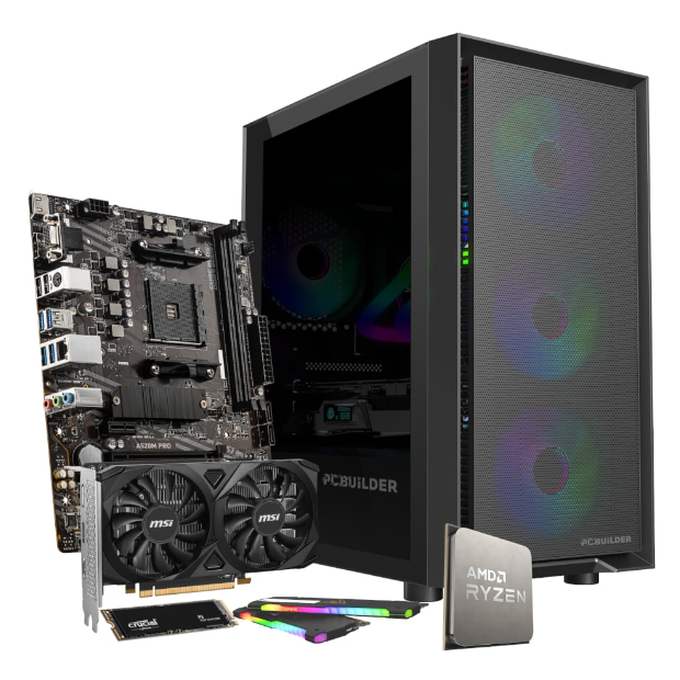 PCBuilder Ryzen 5 5500 SCOUT Windows 11 Gaming PC