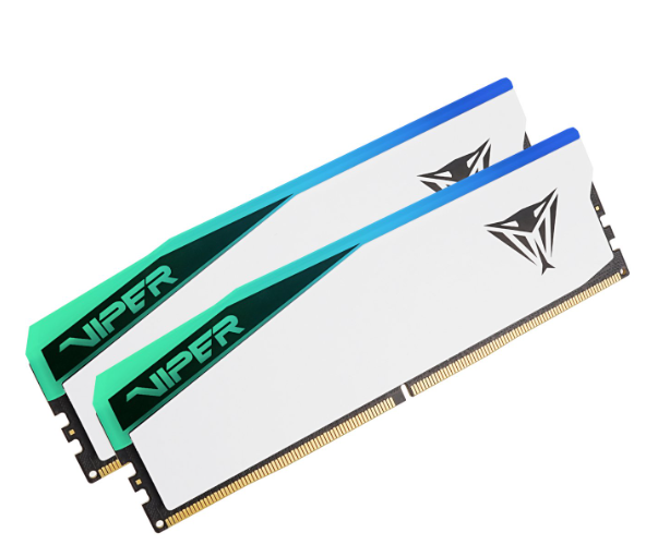 Patriot Viper Elite 5 RGB 32GB 6000MHz DDR5 Desktop Gaming Memory Kit – White