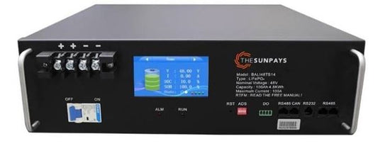 Solarix SunPays 48V 100Ah LiFePo4 Single Battery Module- Touch Screen Control Panel