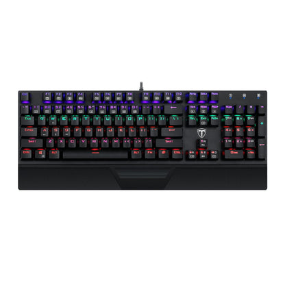 T-Dagger Destroyer 104 Key|Wrist Guard|Rainbow Backlit Gaming Mechanical Keyboard – Black