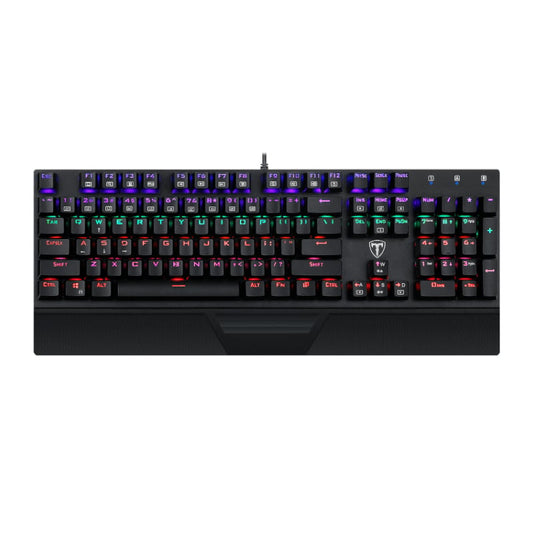 T-Dagger Destroyer 104 Key|Wrist Guard|Rainbow Backlit Gaming Mechanical Keyboard – Black